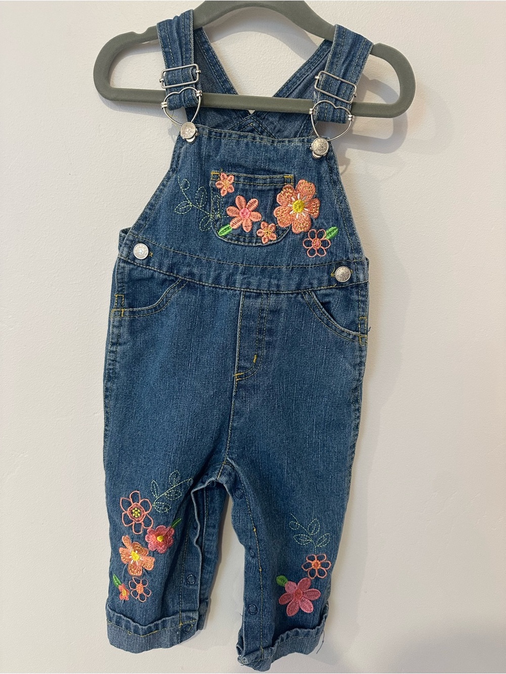 Vintage Embroidered Denim Overalls for toddler
